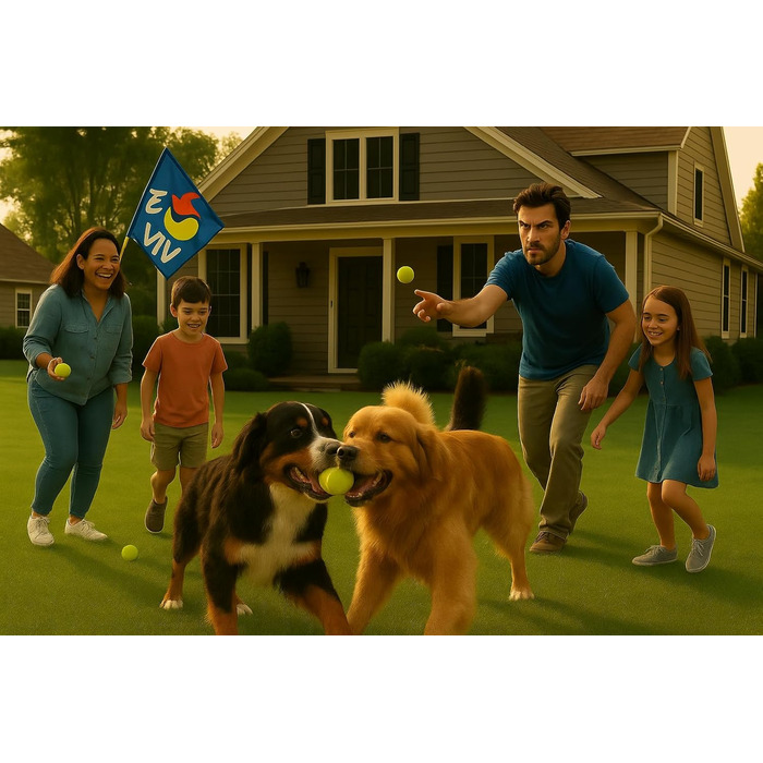 Тенісні м'ячі VIV: тренувальні, для собак, офіційний розмір, 6.3 см