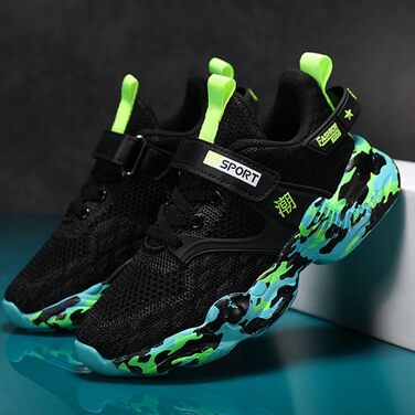 Зручні спортивні кросівки для ходьби та бігу, розмір 33.5 EU, зелені