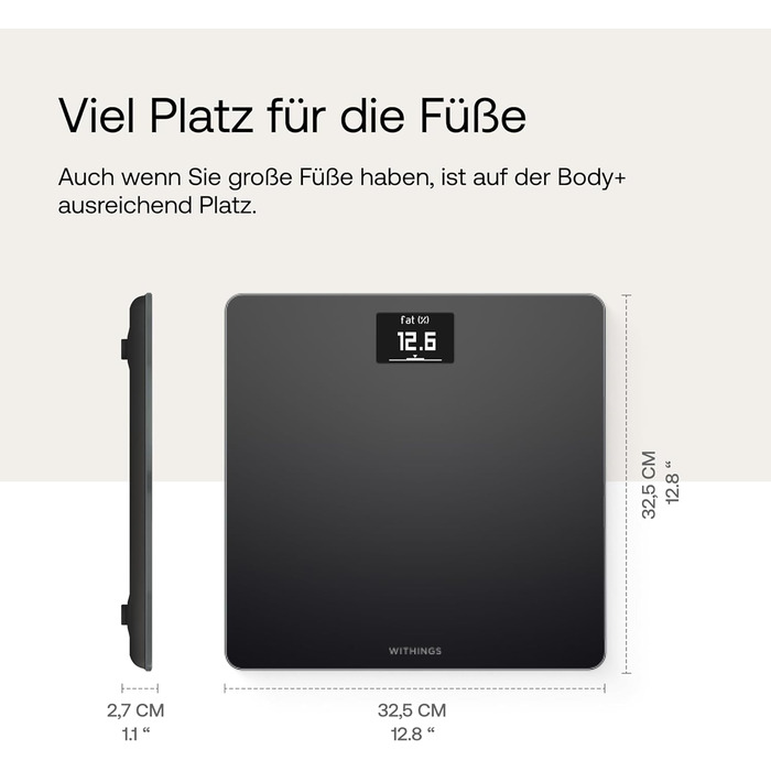 Розумні ваги Withings Body з Wi-Fi, BMI, синхронізація з додатком, чорні