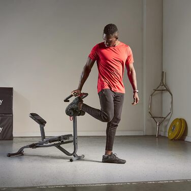 Романська лава для гімнастики Sunny Health & Fitness з регульованим нахилом – тренажер для пресу та спини для дому, багатофункціональний, для сідниць та пресу