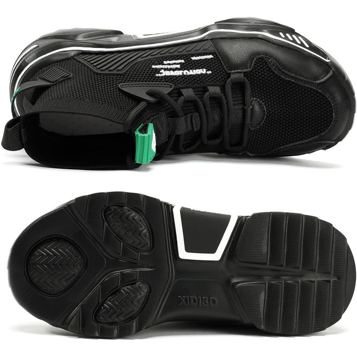 Чоловічі спортивні кросівки FUSHITON для занять фітнесом, бігу та активного відпочинку, чорного кольору, розмір 42 EU