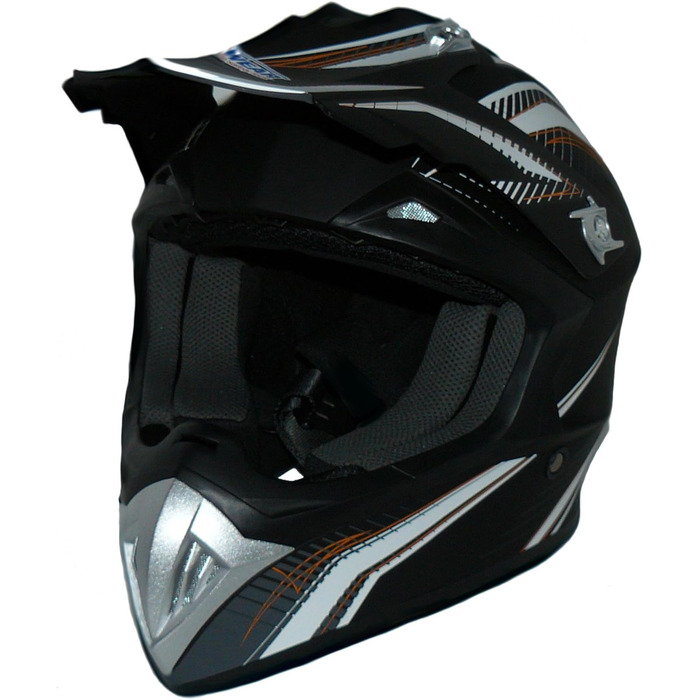 Мотошолом Motocross/Enduro protectWEAR FS-603-SW, чорний матовий, розмір M