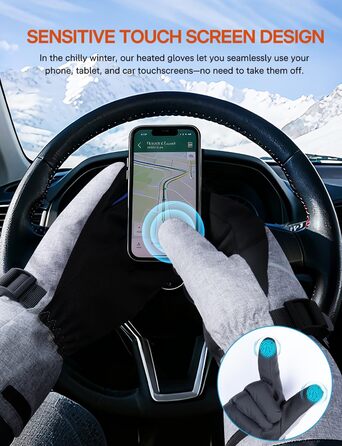 Електричні гріючі рукавички ALLJOY 10000mAh з 3 рівнями нагріву для чоловіків, жінок, мотоциклістів, катання на лижах та роботи на вулиці