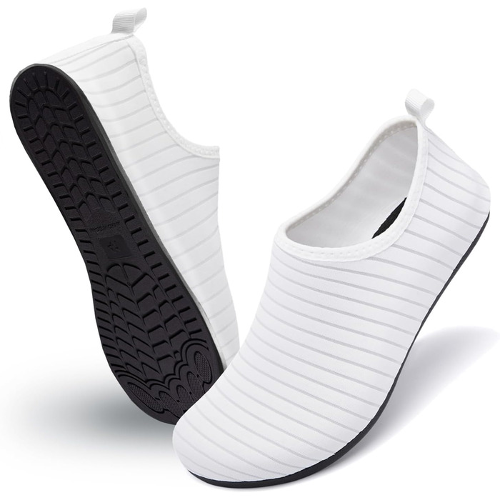 Водні шльопанці для плавання та відпочинку на пляжі - чоловічі та жіночі (40 EU, смужки білі)