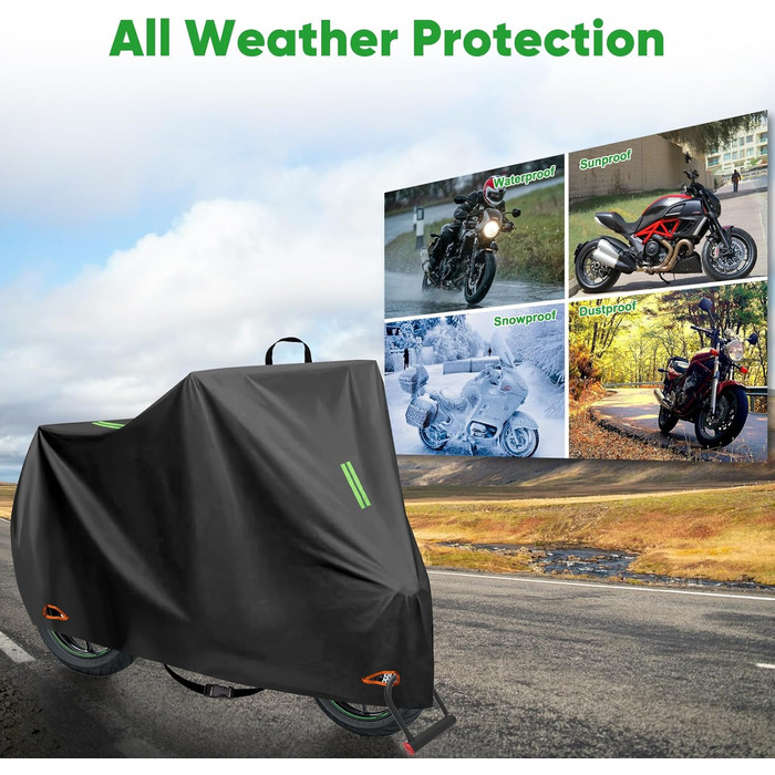 Захисний чохол для мотоцикла CICMOD, 210D, водонепроникний, для мопедів та ролерів (245x105x125cm) XXL