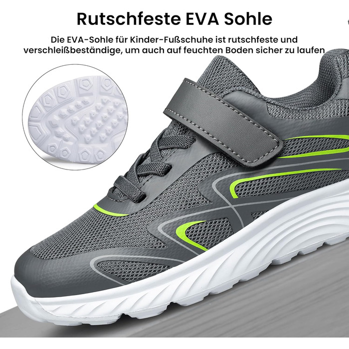 Дитячі кросівки Raoendis для хлопчиків та дівчаток: зручні, дихаючі, легкі спортивні тари для занять спортом та активного відпочинку (26 EU, темно-сірий)