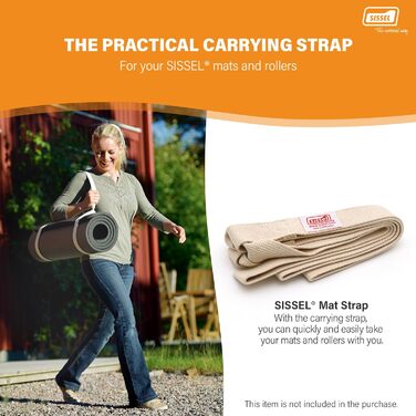 Килимок для фітнесу та йоги SISSEL® 1,5 см | Не слизький, безпечний для шкіри | З оптимальною амортизацією | Легко згортається | Розміри: 180x60 см, Антрацит