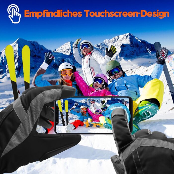 Обогріваючі рукавички SVPRO 5V 6000mAh - водонепроникні та вітронепроникні рукавички для катання на лижах, полювання, мотоциклів та піших прогулянок