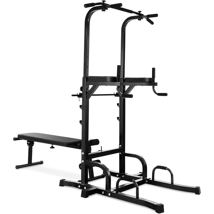 COSTWAY Klimmzugstange Freistehend: Турнік для підтягувань, Power Tower, обладнання для силових тренувань, фітнес-станція для дому, вантажопідйомність до 150 кг