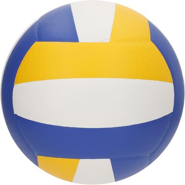 Волейбольний м'яч AKTIVE, розмір 5, 280 г, трикольоровий (синій, жовтий, білий), для тренувань та відпочинку