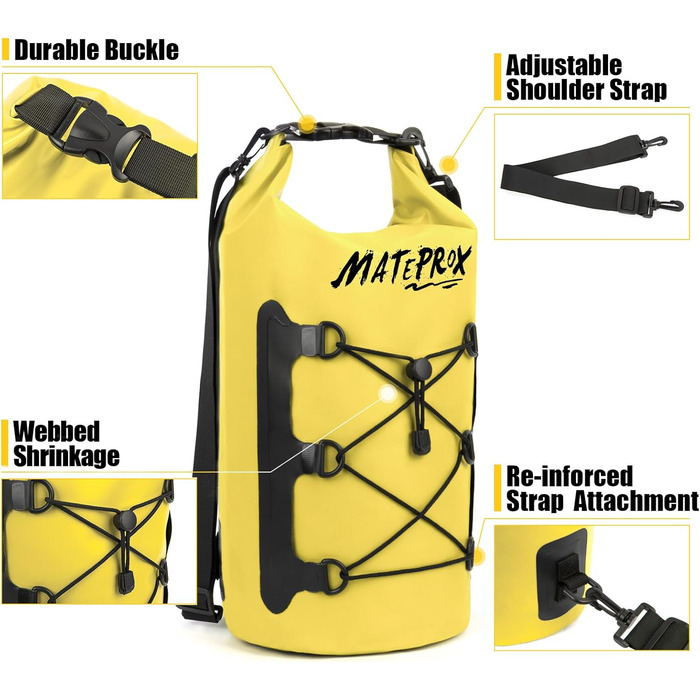 Водонепроникний мішок Dry Bag Mateprox 10L - міцний, надійний, для плавання, кемпінгу
