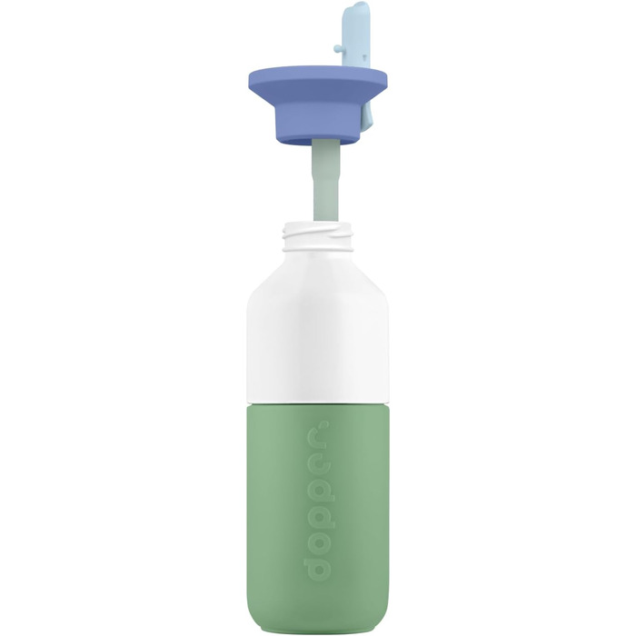 Сталева пляшка для води Dopper 350мл, Green Sorbet — герметична спортивна пляшка з нержавіючої сталі 18/8, без BPA, для спорту, офісу та активного відпочинку