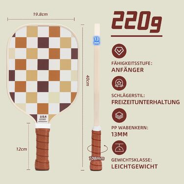 Набір для піклболу: ракетки (2 шт.), м'ячі (2 внутр., 2 зовн.), сумка | Графіт та скловолокно | Для початківців