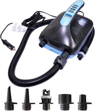 Електрична SUP-насос SkinStar з 5 адаптерами для SUP-дошки, човна, матрацу | 12V DC, 20 PSI