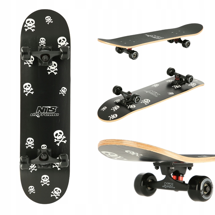 Скейтборд Skulls ABEC7 78x20 см CR3108SA Nils Extreme, PU колеса