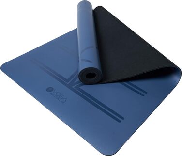 Еко-йога-мат Yoga Design Lab Infinity Diamond Align Navy 5 мм, нековзкий, з ременем для перенесення