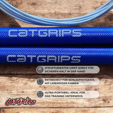 Стрибкове канат CATGRIPS Springseil Crossfit: алюмінієвий, з регулюванням, підшипники, для фітнесу, боксу, з сумкою та запасними частинами