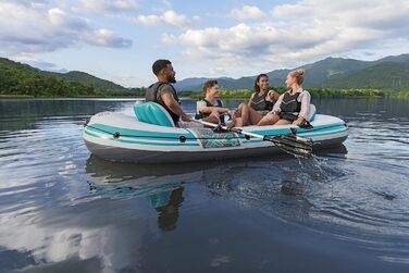 Надувний човен Bestway Hydro Force Adventure Elite X4 для 4 осіб, 315x165x41.5 см, з веслами та насосом
