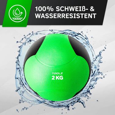 М'яч для фітнесу Toolz для силових тренувань - медичний м'яч для розвитку швидкості, вибухової сили та витривалості