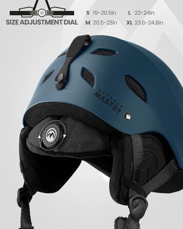 Шолом Outdooraster Kelvin Unisex для сноуборду та лижного спорту (XL, Navy Blue)