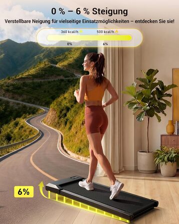 Складана бігова доріжка MJWW Raceable Walking Pad з нахилом 6-9%, потужність 2.5/3.0 HP, керування через додаток, AI-тренування, LED-дисплей, Jet Black 90 см, для дому та офісу
