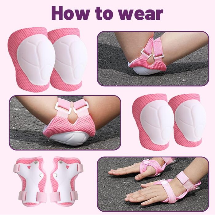 Набір захисту для дітей: наколінники, налокітники та шолом для роликів, велосипеда та самокату (3-10 років)