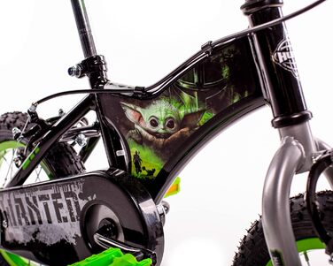 Дитячий велосипед Huffy Star Wars Grogu 12 дюймів, чорний/зелений, 30,5 см