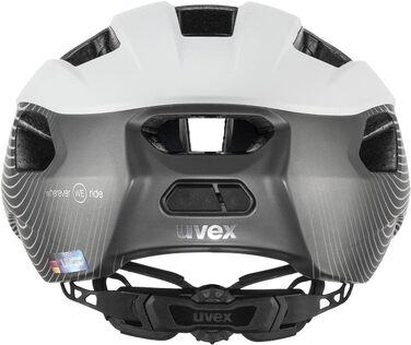 Жіночий велосипедний шолом uvex rise cc Women's Edition, біло-сірий, розмір 56-59 см, індивідуальне регулювання, вентиляція