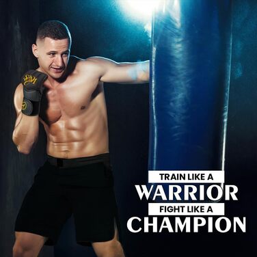 Професійні MMA рукавички для боксу та єдиноборств S&M Logistik, штучна шкіра, золоті, для спарингів, тренувань і мішка, Муай Тай