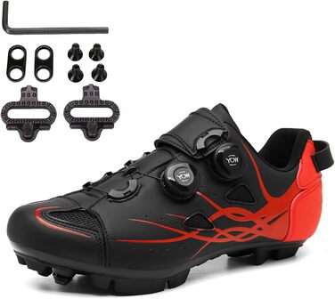 Чоловічі велотуфлі для гірського велосипеда, MTB, катання, сумісні з SPD, чорні (36 EU)
