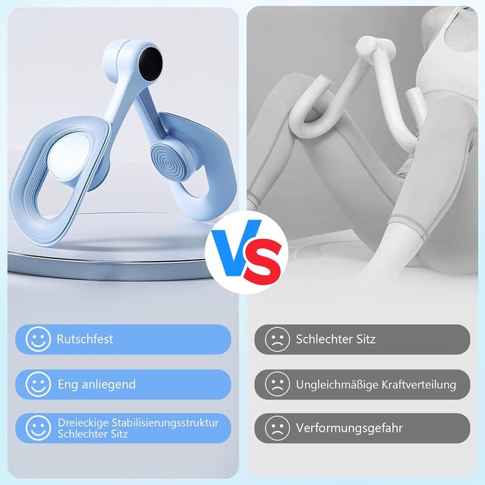 Тренування м'язів тазового дна та стегон для жінок: пристрій для тренування ніг, фітнес-обладнання для дому, синій