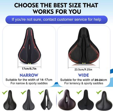 Покриття на сідло велосипеда, водонепроникний чохол для сідла, 27.5 * 23.5 см, м'яке покриття з відбиваючими смугами, підходить для електровелосипеда, тренажера, спінбайка (червоний)