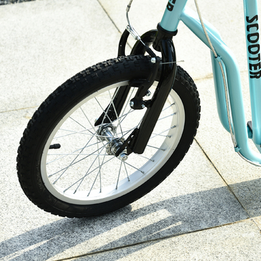 HOMCOM Scooter Scooter Kids Scooter від 5 років, Кікборд з пневматичними шинами 16/12 дюймів, Синій, 135 x 58 x 88-94 см| Аосом