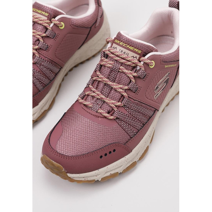 Жіночі туристичні черевики Skechers Escape Plan (35 EU, Маув, Шкіра, Сітка, Жовті акценти)