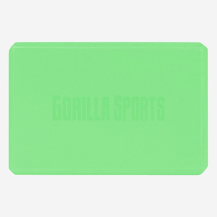 Йога-блок GORILLA SPORTS для йоги та пілатесу, протиковзкий EVA-пінопласт, 23,5 x 15 x 8 см, зелений
