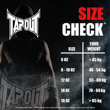 Боксерські рукавички Tapout зі шкіри, 12 унцій, Bandini, екрю/чорні, 1 пара