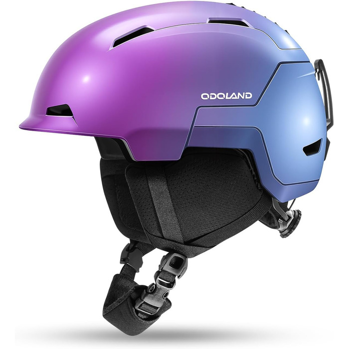 Шолом гірськолижний/сноуборд Ololand, унісекс, для дорослих та підлітків, регульований розмір, вентиляція, колір градієнт фіолетовий (S 51-55 см)