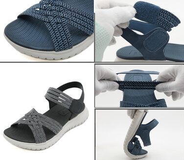 Жіночі сандалі літні спортивні для прогулянок та пляжу, на платформі, нековзні, чорні (35-42 EU)