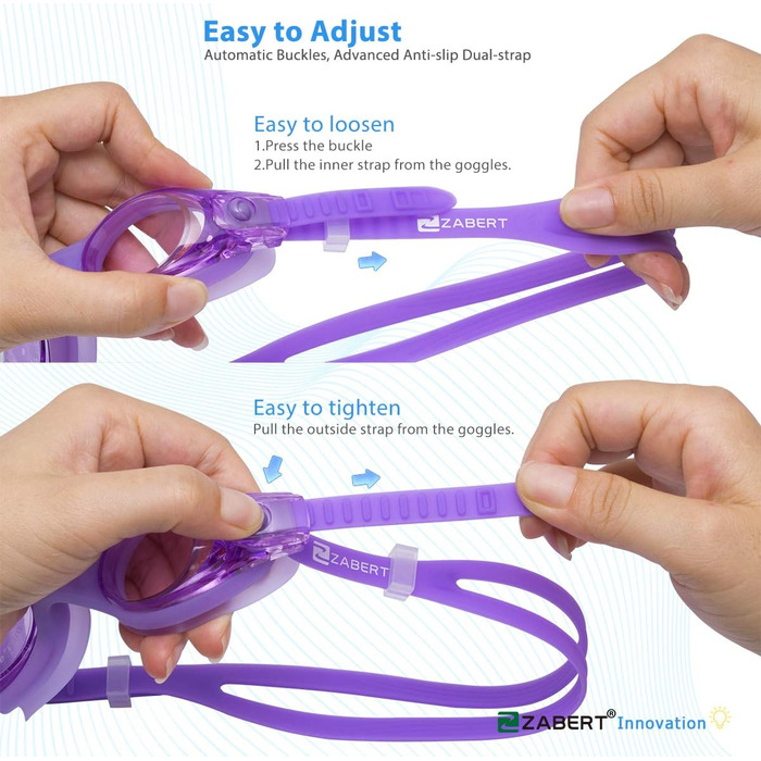 Дитячі окуляри для плавання K1 - професійні, для дітей та підлітків (0-14 років), антизапар, захист від УФ, кольори: фіолетовий, блакитно-зелений