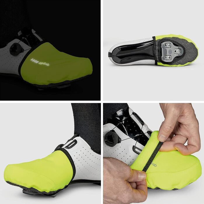 ГріпГраб Вітрозахисні Легкі Нагрівальники Пальців для Шосейного Велосипеда, Покриття Пальців, Жовті (XXL/XXXL (46-49))