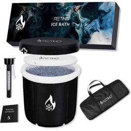 Ванна для криотерапії Retino™ XXL з кришкою, сидінням та термометром (Wim Hof Method)