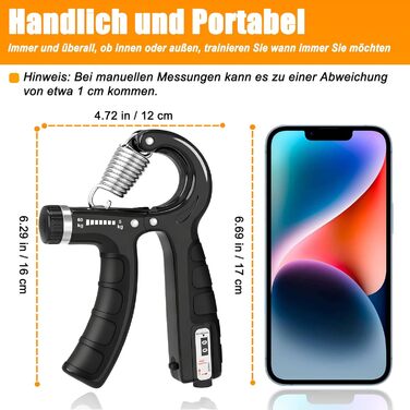 Тренування передпліччя Handtrainer: регульований опір 5-60 кг, ергономічний дизайн, для спортсменів (чорний)