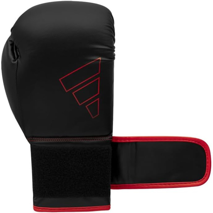 Боксерські рукавички adidas Hybrid 80, 12 oz, чорні/червоні, для боксу, кікбоксингу, ММА, фітнесу, для дітей та дорослих