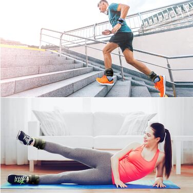 Шкарпетки з обтяженням для ніг Sportneer, регульовані, 0.5-2.3 кг (на ногу), армійний зелений