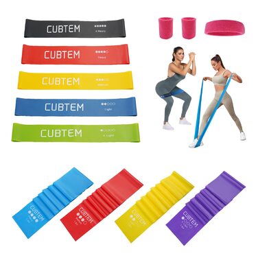 Набір фітнес-гумок 9 шт. (латекс), 4 шт. (TPE), для фітнесу, йоги, силових тренувань, реабілітації