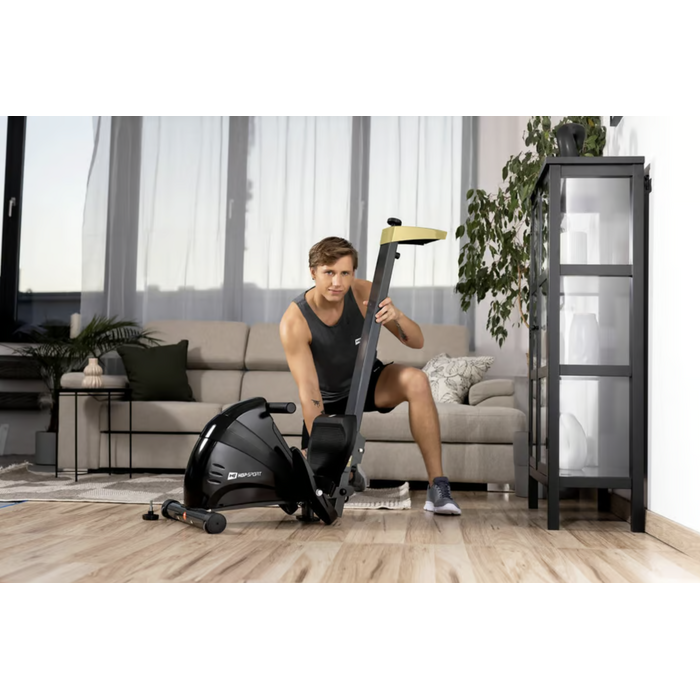 Гребний тренажер Hop-Sport HS-030R Boost золотистий