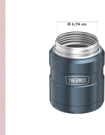 Термос STAINLESS KING 0,47л з нержавіючої сталі, чорний матовий, з ложкою, BPA-free