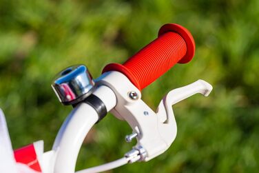 Дитячий велосипед Huffy Glimmer 18 дюймів червоний для дівчаток 6-8 років, легка швидка збірка, зі стабілізаторами