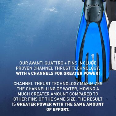 Ласти Mares Avanti Quattro Plus R чорні для дайвінгу