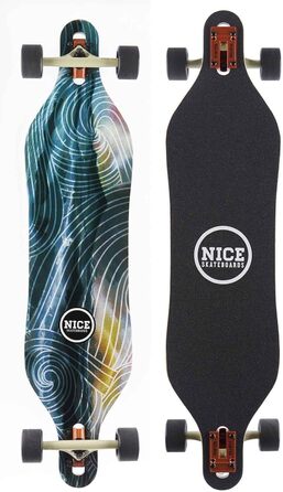 Скейтборд LIGHT BOARD CORP Nice Wanderer 40x9,5 дюймів, мультиколор, жорстка дека для стріт катання